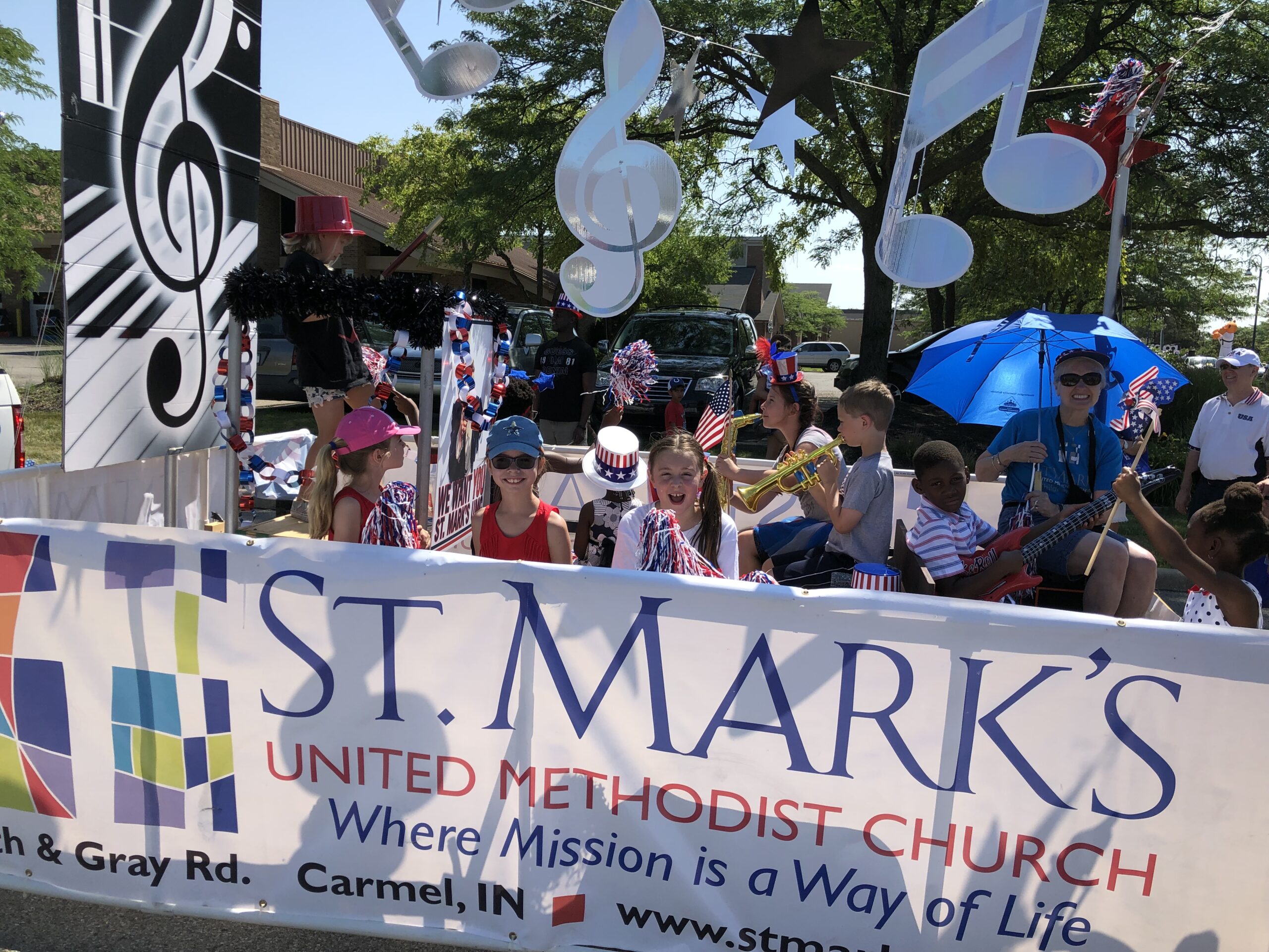 Carmel Fest Parade July 4th St. Mark's UMC